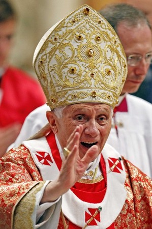 Benedict 16 following the Pentecost Liturgy 2011.jpg
